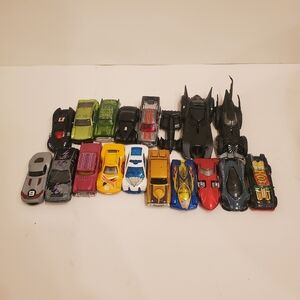 Hot Wheels Assorted Cars Collection Batman, Police Car, Muscle Car, Truck, 18